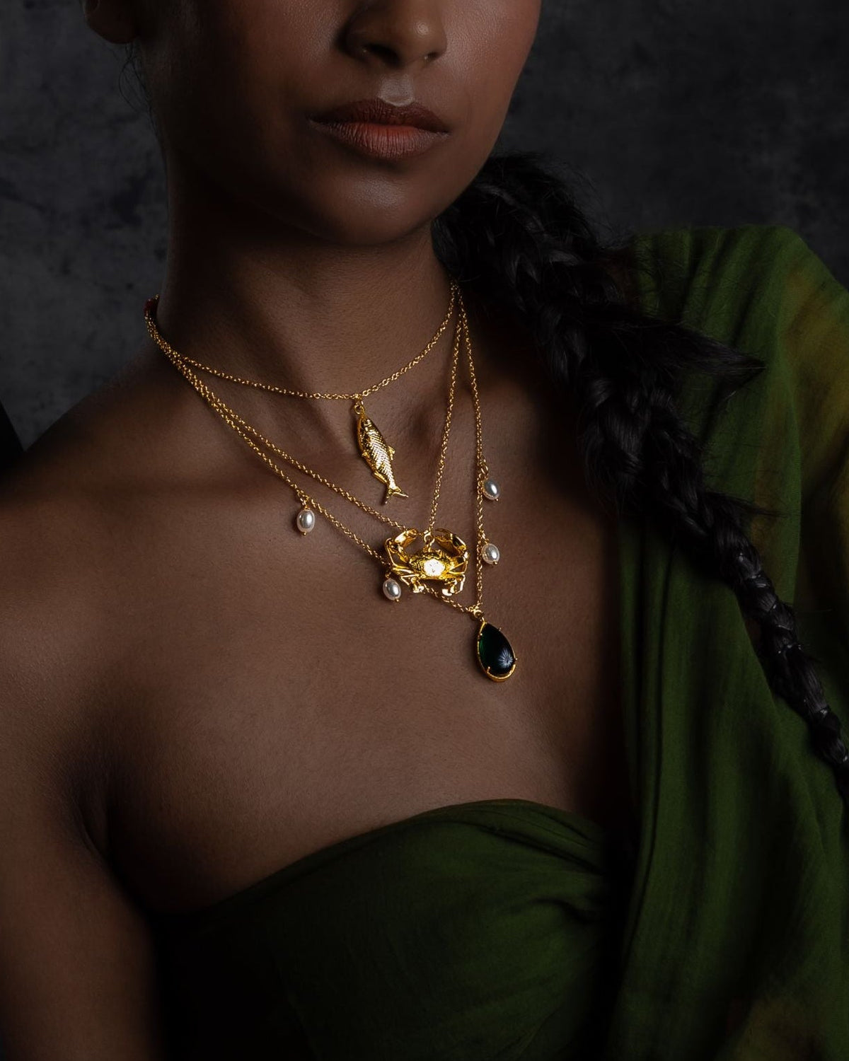 Joolrekha Layered Necklace (set of 3)